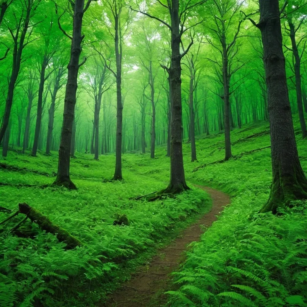 Prompt: green forest
