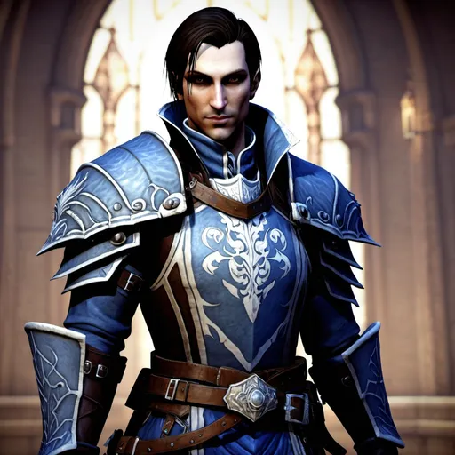 Prompt: Dragon age , grey warden, male, noble
