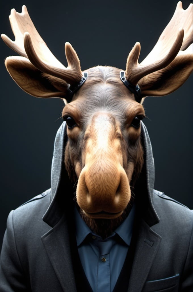 Prompt: Anonemoose, anonymous moose, a moose being anonymous, anonymous, anonymity, high detail