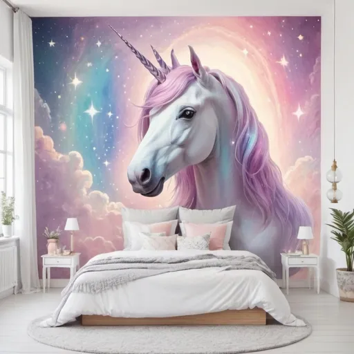 Prompt: Celestial atmosphere with soft colors like unicorn a room full of wonder that is used to teach spiritual ideas