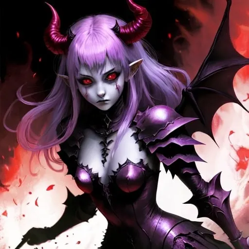 Prompt: Demon girl knight



