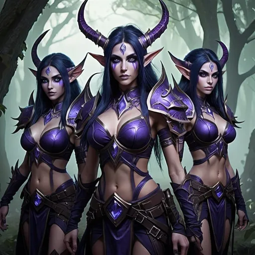 Prompt: an army of night elves rangers
fantasy