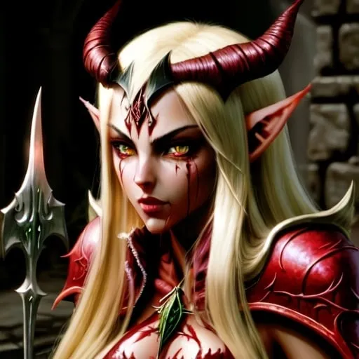 Prompt: demon hunter blood elf




