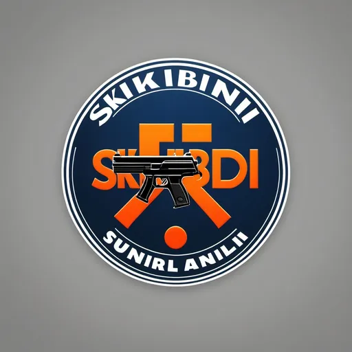 Prompt: a logo with SKIBIDI fn then a gun