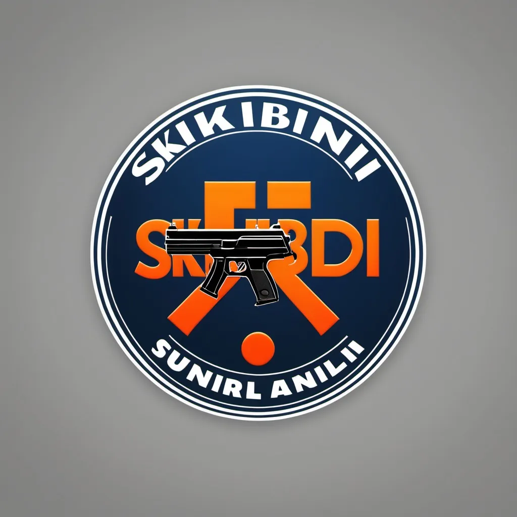 Prompt: a logo with SKIBIDI fn then a gun