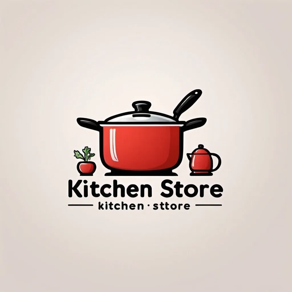 Prompt: a logo for an online store that sells kitchen appliances the name is The Kitchen store