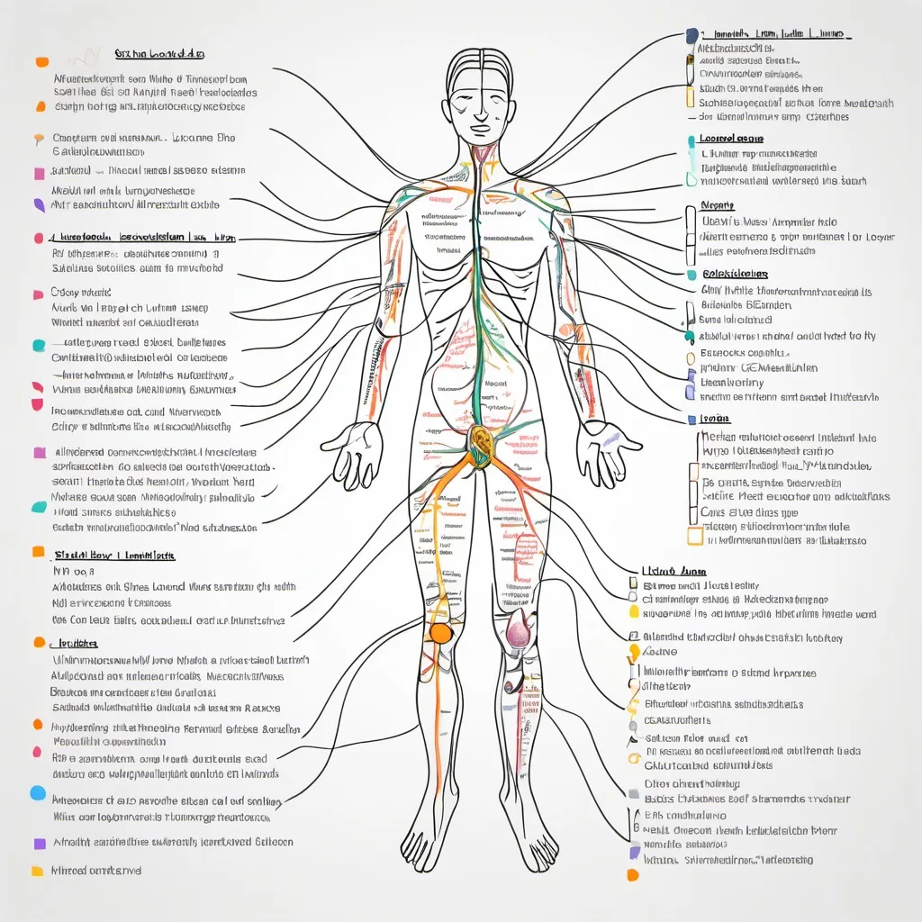 Prompt: Student mind map of lower and upper limb