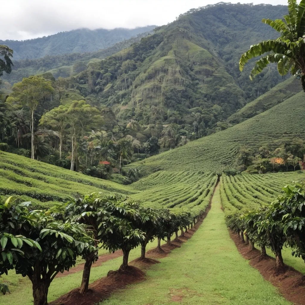 Prompt: coffee plantation