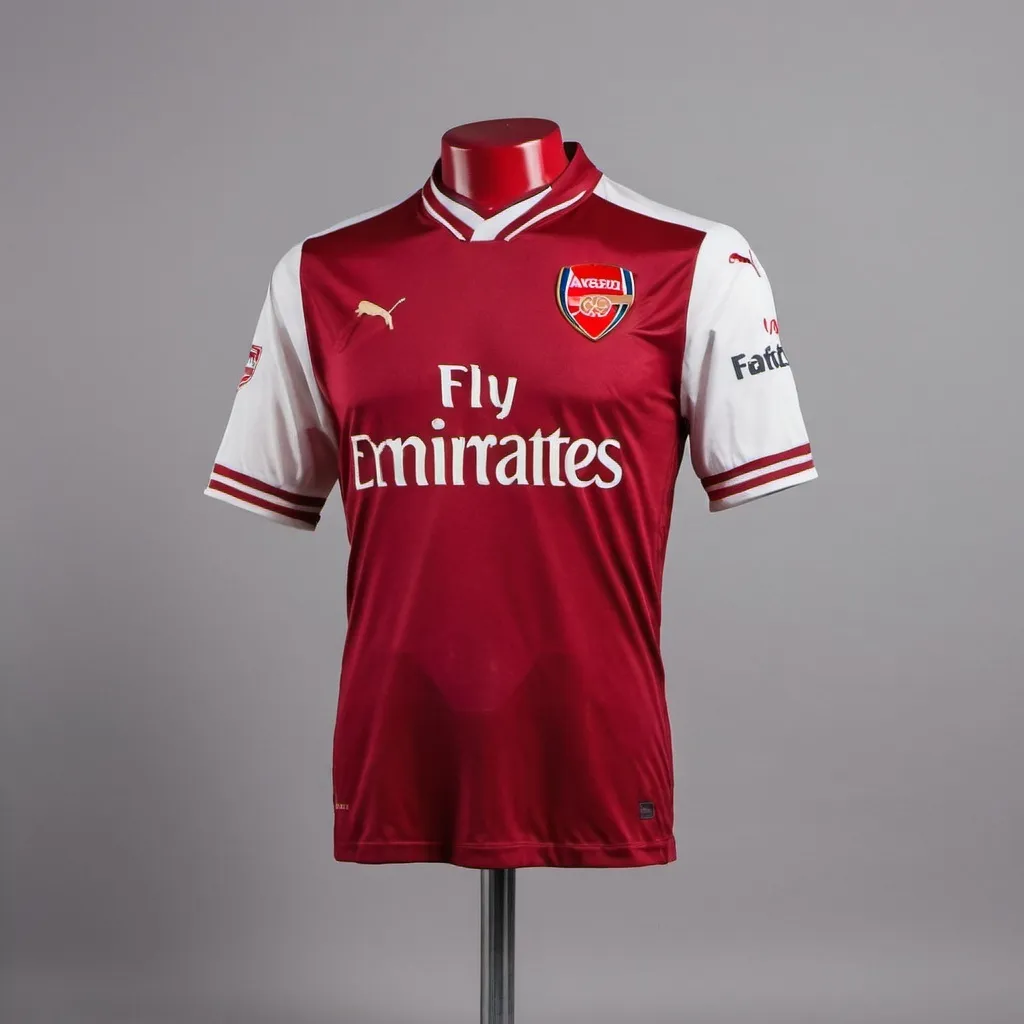 Prompt: An arsenal football club soccer shirt