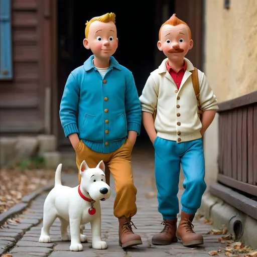 Prompt: tintin et milou