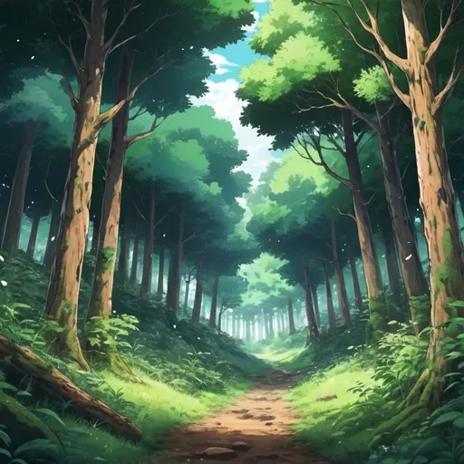 Prompt: Forest background, anime style 