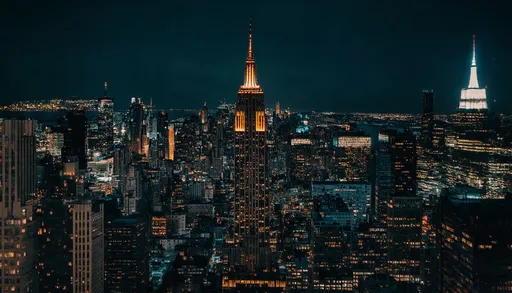 Prompt: Cinematic, high-quality, emotionally charged image of New York City at night