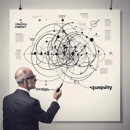 Prompt: “Strategy is the art of turning complexity into clarity.” Crea un immagine con questa scritta
