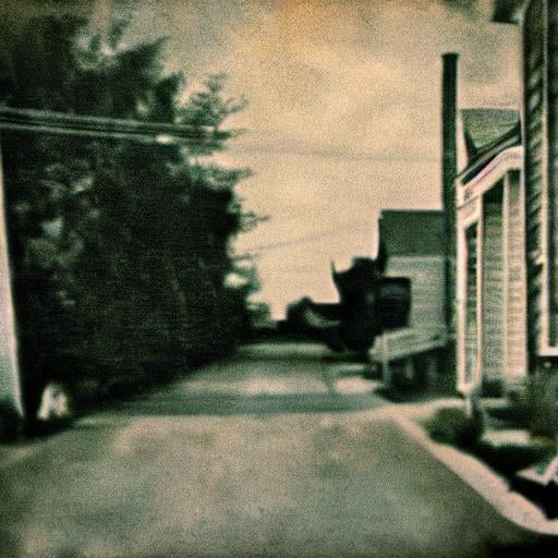 Prompt: a street with house, american scene painting, film grain, a pastel, vintage, sorrow, ambient.