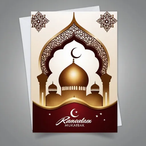 Prompt: Create a greeting card with "Ramadan Mubarak" wishes for  "Motozone". take Logo from www.mymotozone.com.