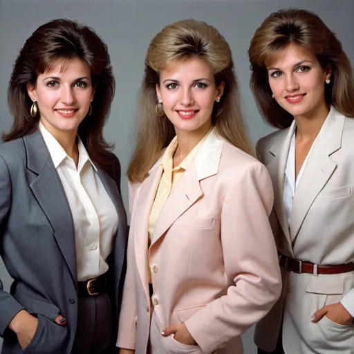 Prompt: Businesswomen from the 80s
