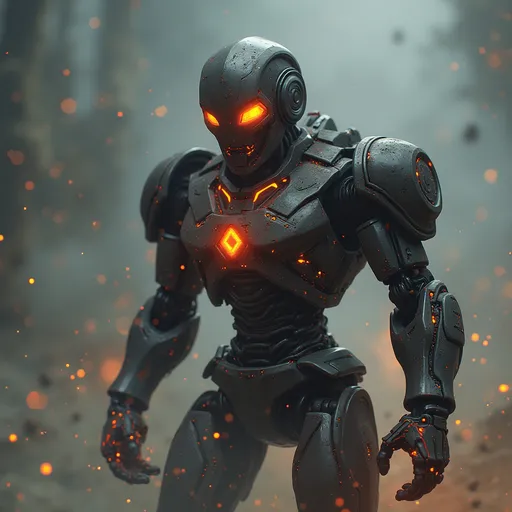 Prompt: dramatic cool robot
