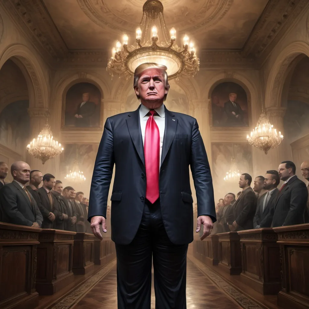 Prompt: epic professional digital art of donald trump, atmospheric lighting, paint and ink, illustrated, detailed, by leesha hannigan, wayne haag, reyna rochin, ignacio fernandez rios, mark ryden, iris van herpen, best on artstation, cgsociety, epic, stunning, gorgeous, much wow, much detail, cinematic, masterpiece