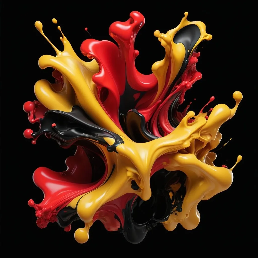 Prompt: a red and yellow object with a black background and a black background with a black border and a black border, Alberto Seveso, abstract art, artgem, an ultrafine detailed painting