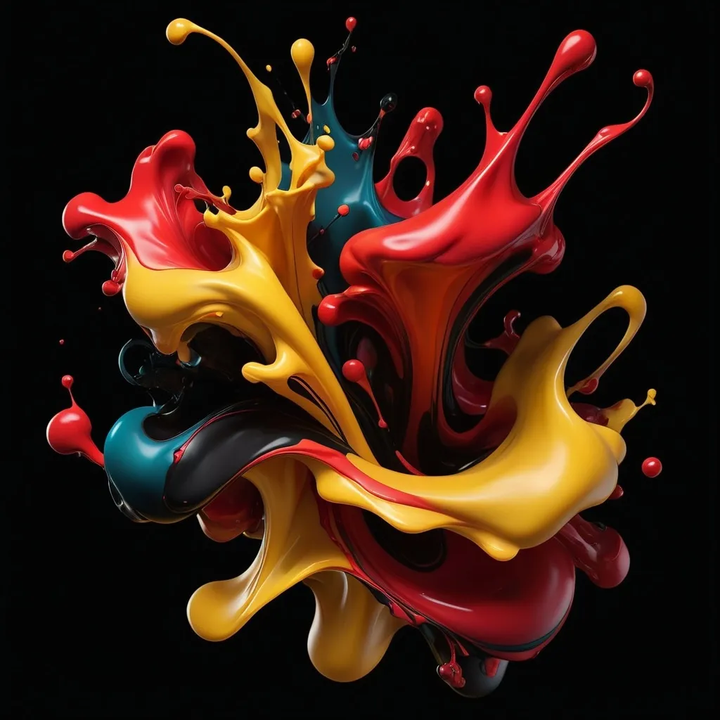 Prompt: a red and yellow object with a black background and a black background with a black border and a black border, Alberto Seveso, abstract art, artgem, an ultrafine detailed painting