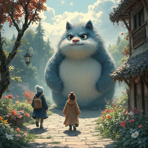 Prompt: Turn this into ghibli art image