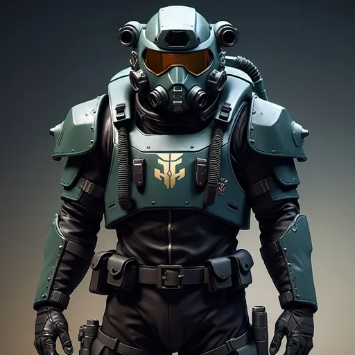 Prompt: Sci-fi helldiver soldier 