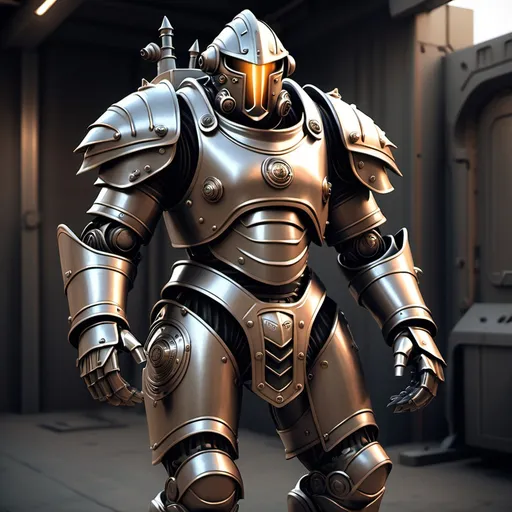 Prompt: Sci-fi Trojan Knight in power armor 