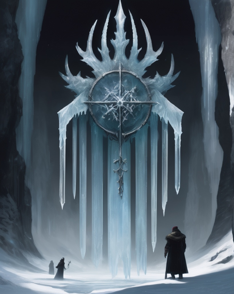 Prompt: From icy depths, where shadows creep,
A frozen realm, where souls do sleep.
With frozen chains, I bind the fray,
In this eternal, icy day. Domain Expansion: Eternal Icicles