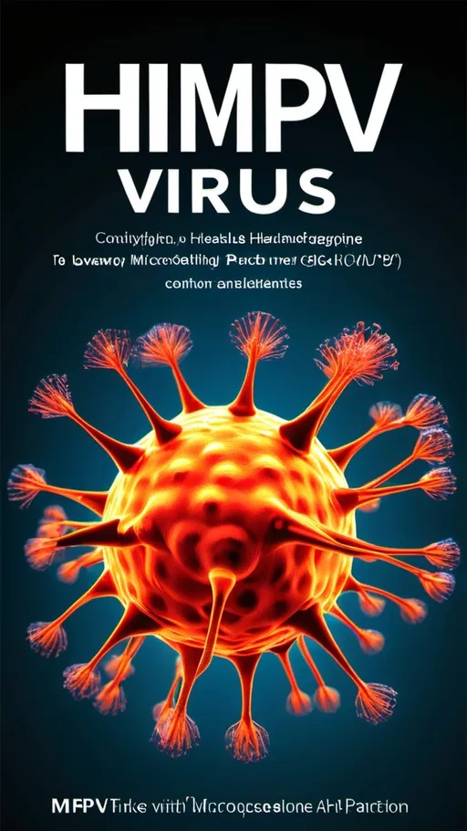 Prompt: Here’s the book cover for your e-book on the HMPV virus. It aligns with the informative and engaging tone you outlined, incorporating visuals of microscopic viral particles and healthcare elements. Let me know if you’d like any adjustments!