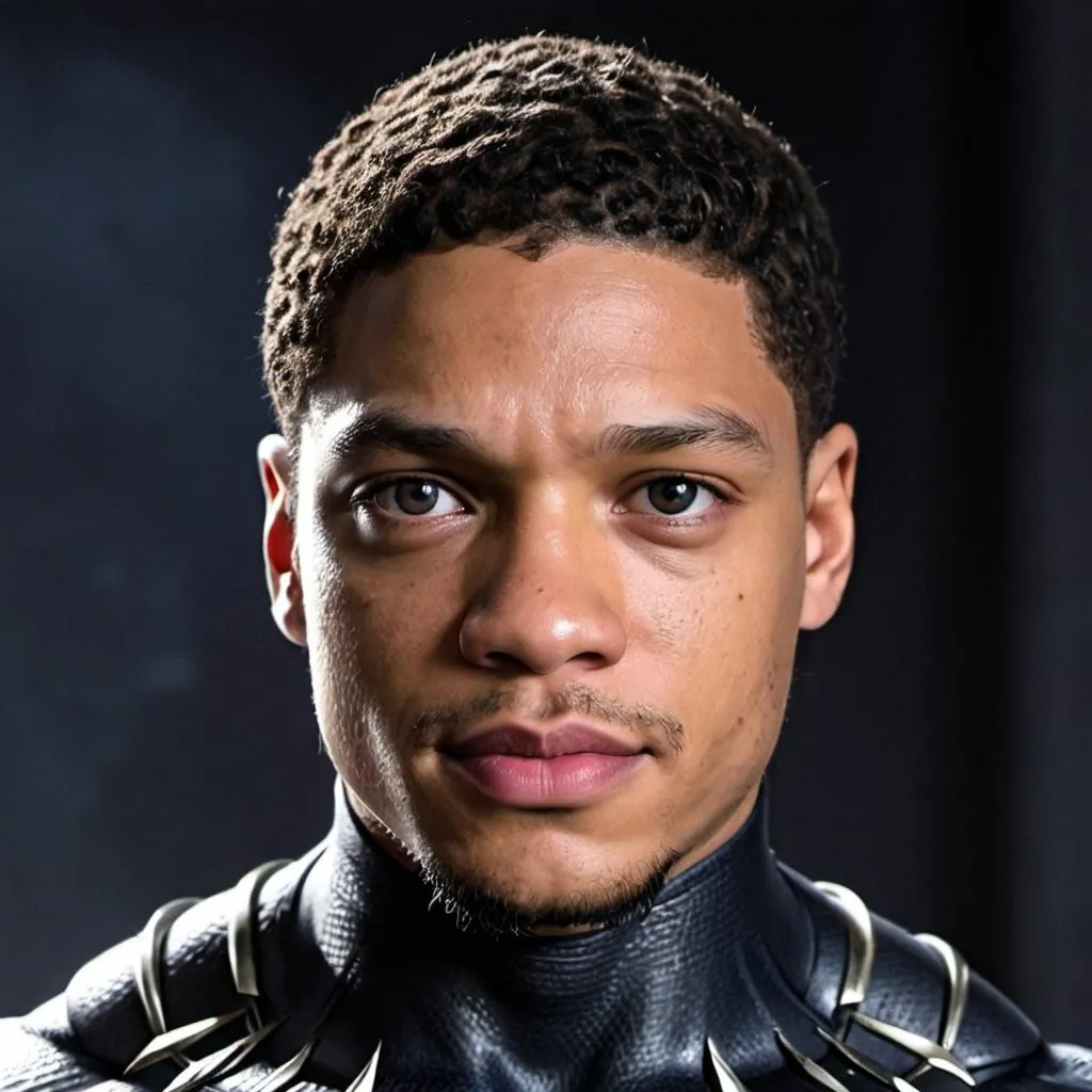 Prompt: Ray Fisher As Black Panther (Marvel)