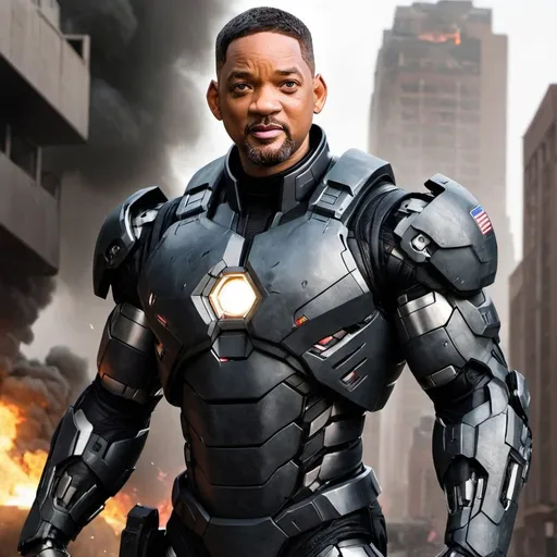 Prompt: Will Smith As War Machine (Marvel))))))))