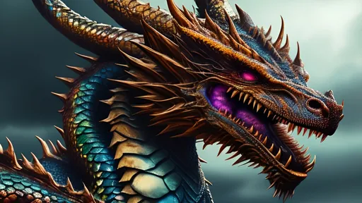 Prompt: Realistic dragon with extreme detail, vibrant colors, intricate background, cinematic lighting, high quality, masterpiece, detailed scales, fiery breath, intense gaze, dynamic composition, vibrant reds, deep blacks, professional