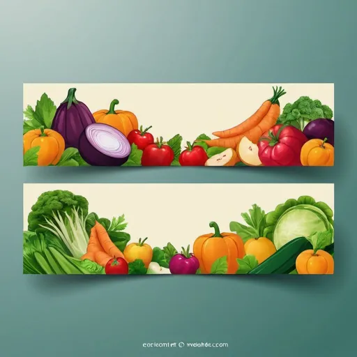 Prompt: I need an hero banner for website, it's for an online store that selling vegetables and fruits without any text or buttons, the colors should be light

