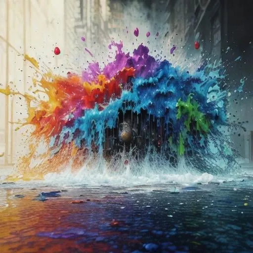 Prompt: semi-realistic drenched 
Very colorful oil paint spill with lots of thick  trending on instagram, trending on tiktok, trending on artstation, trending on cgsociety, photorealistic, masterpiece, 16k artistic photography, epic, drama, romance, glamour, beauty, cinematic lighting, dramatic lighting, insanely detailed, soft natural volumetric cinematic lighting, hd, highly detailed  Derrame de Puntura de Aceite Muy Colorida