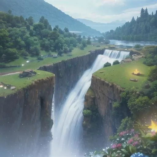 Prompt: Masterpiece, incredible details, epic realistic, ultra clarity , (intricate details:1.12), (HDR:1.4), octane render, 3d render, cgi,dramatic, bokeh, (dark shot:1.22), soft cinematic light, Fast-flowing waterfalls, mountains, rivers, fireflies, flowers, glowing butterflies, crystals, 1girl, long hair, floating hair, belt, glove, hand guard, wizard hat, intricate wizard robe,(natural skin texture, hyperrealism, soft light, sharp:1.2) <lora:epiNoiseoffset_v2:0.3> ,
