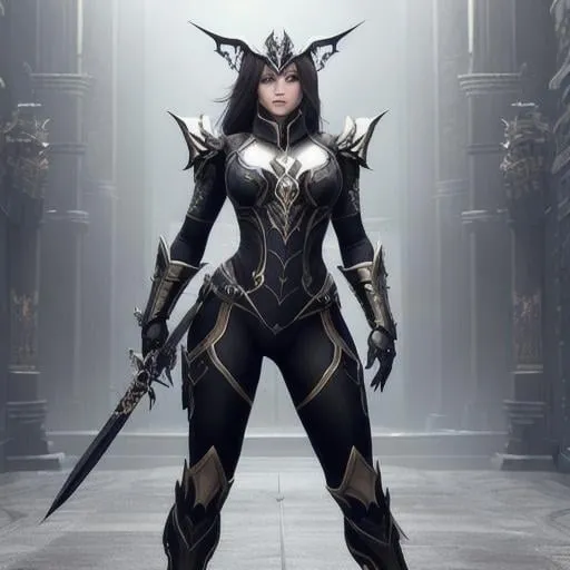 Prompt: highly detailed exquisite full body beautiful female warframe, but as an anthropomorphic robot dragon, matte black metal armor with white accents, a katana-like sword resting on her hip, epic cinematic shot, professional digital art, high end digital art, singular, realistic, captura, DeviantArt, artstation, Furaffinity, 8k HD render