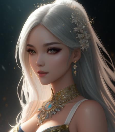 Prompt: splash art, by Greg rutkowski, hyper detailed perfect face,

beautiful kpop idol, full body, long legs, perfect body,

high-resolution cute face, perfect proportions,smiling, intricate hyperdetailed hair, light makeup, sparkling, highly detailed, intricate hyperdetailed shining eyes,  

Elegant, ethereal, graceful,

HDR, UHD, high res, 64k, cinematic lighting, special effects, hd octane render, professional photograph, studio lighting, trending on artstation