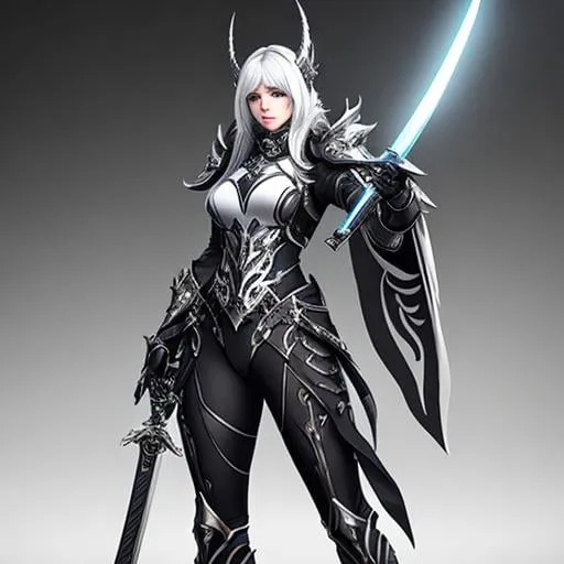 Prompt: highly detailed exquisite full body beautiful female warframe, but as an anthropomorphic robot dragon, matte black metal armor with white accents, a katana-like sword resting on her hip, epic cinematic shot, professional digital art, high end digital art, singular, realistic, captura, DeviantArt, artstation, Furaffinity, 8k HD render