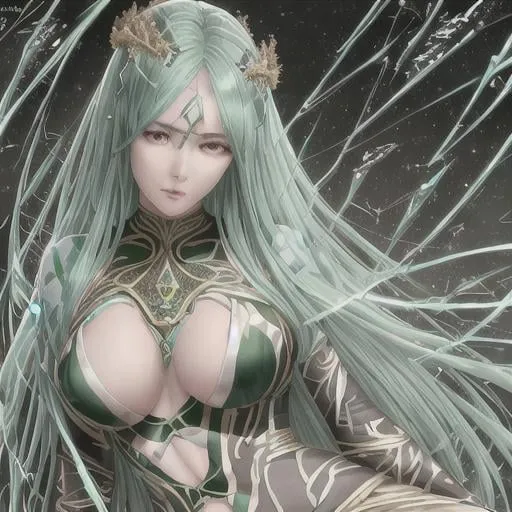 Prompt: beautiful realistic full body femenine woman in kintsugi style: Made of, abradorite, zoisite, chrysocolla and moonstone. Hyper detailed, sharp focus, high definition, super clear resolution , hypermaximalist, elegant, ornate, super detailed, meticulously crafted, HD DSLR 8K, Sharp details, color contrast, light reflex