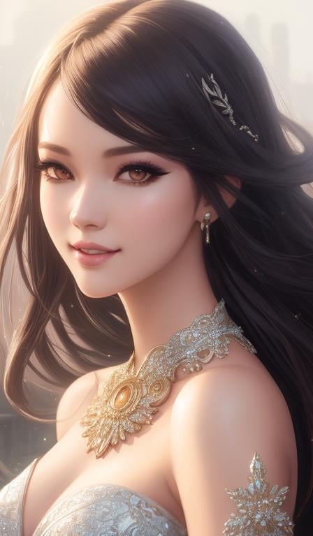 Prompt: splash art, by Greg rutkowski, hyper detailed perfect face,

beautiful kpop idol, full body, long legs, perfect body,

high-resolution cute face, perfect proportions,smiling, intricate hyperdetailed hair, light makeup, sparkling, highly detailed, intricate hyperdetailed shining eyes,  

Elegant, ethereal, graceful,

HDR, UHD, high res, 64k, cinematic lighting, special effects, hd octane render, professional photograph, studio lighting, trending on artstation