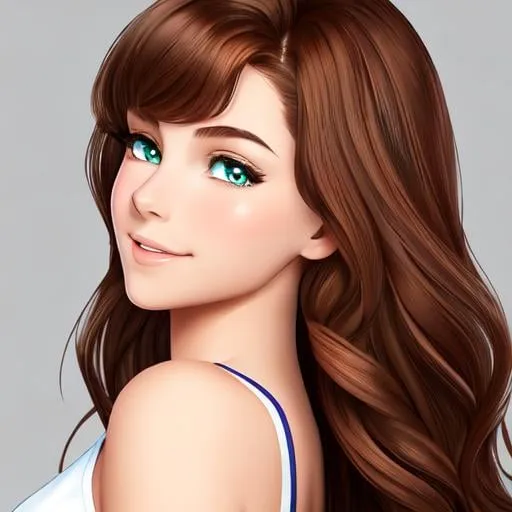 Prompt: A full body image of a young girl in her early twenties with delicate features and striking blue-green eyes that seem to change color depending on the lighting. She has a perfect body shape. Her hair is a rich chestnut brown, cascading down her back in gentle waves. She has full lips that curve upwards in a natural smile, and her skin is smooth, soft and unblemished with a natural glow, toned legs and a petite waist. She's wearing  summer uniform  that flutters in the breeze, she is all wet with water, her hands are clasped together in front of her. The background could be a busy street, details of the girl's features to create an ultra-realistic full body image
