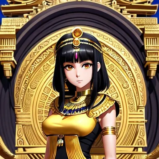 Prompt: an full body anime illustration inspired by the anime  artist Afukuro

Beautiful Cleopatra girl with dark skin black hair in a strait cut and big yellow eyes ,

Temple Architecture Backdrop background,

She wears a white dress


anime artwork with a realistic style, featuring detailed textures, lifelike shading, and accurate proportions,
 

16k, UHD, HDR10, 16K, ((Masterpiece)) , Absurdres,