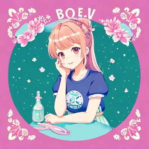 Prompt: (A cute visual designer girl in uniform), (surrounded by drawing tools) , t shirt design,adorable, charming, whimsical, in the style of Studio Ghibli, pastel tetradic colours, 3D vector art, cute and quirky, fantasy art, watercolor effect, bokeh, Adobe Illustrator, hand-drawn, digital painting, low-poly, soft lighting, bird's-eye view, isometric style, retro aesthetic, focused on the character, 4K resolution, photorealistic rendering, using Cinema 4D by kliwon