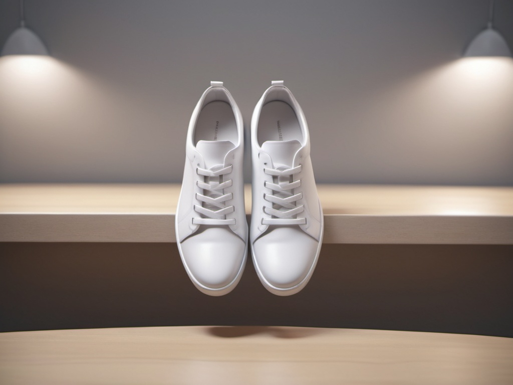 Prompt: White color shoes 