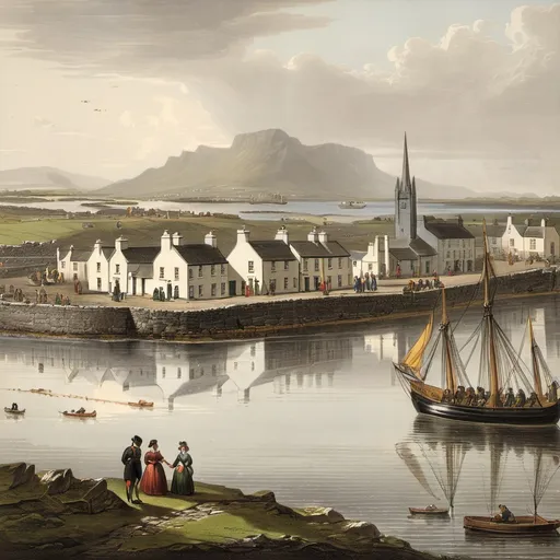 Prompt: Claddagh Ireland circa 1830