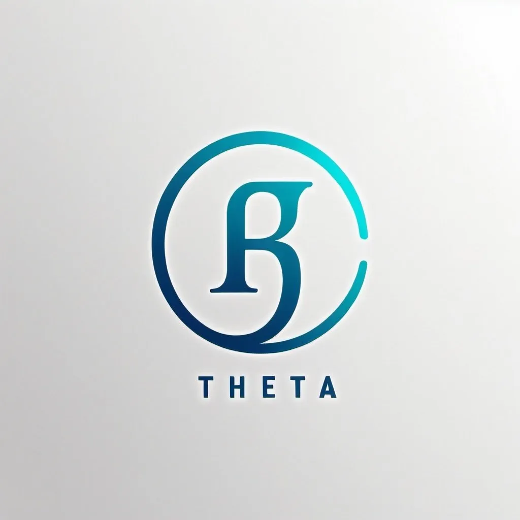 Prompt: Create logo with word "Theta"