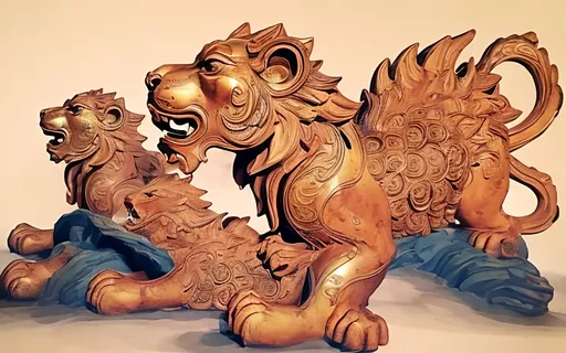 Prompt: add in guardian lions

