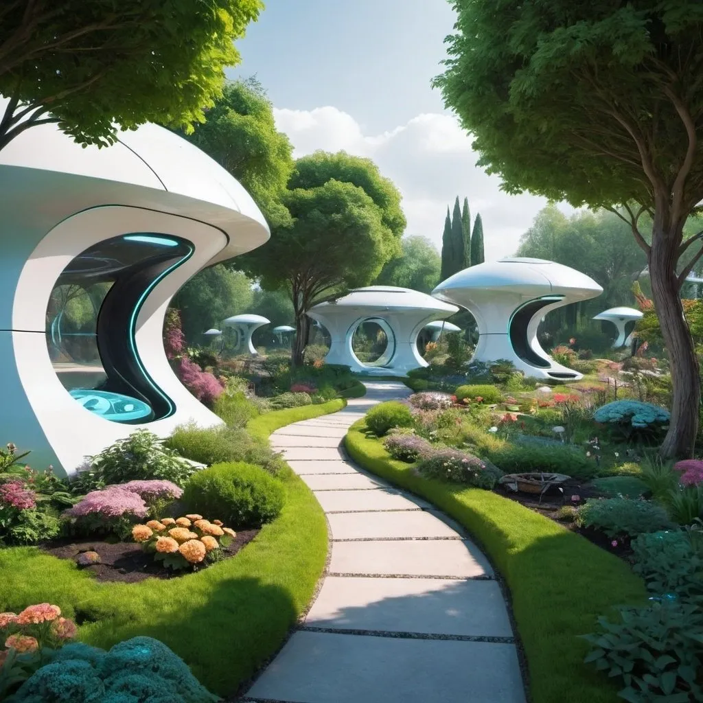 Prompt: Futuristic garden 