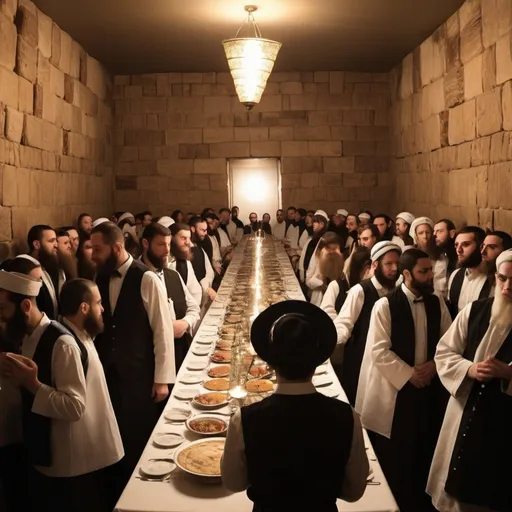 Prompt: A picture of the Passover exodus with techno music