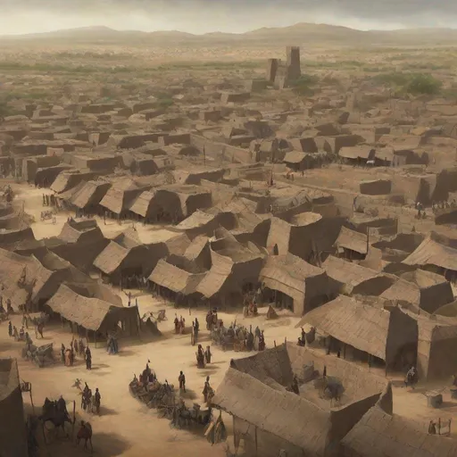 Prompt: Medieval west African City